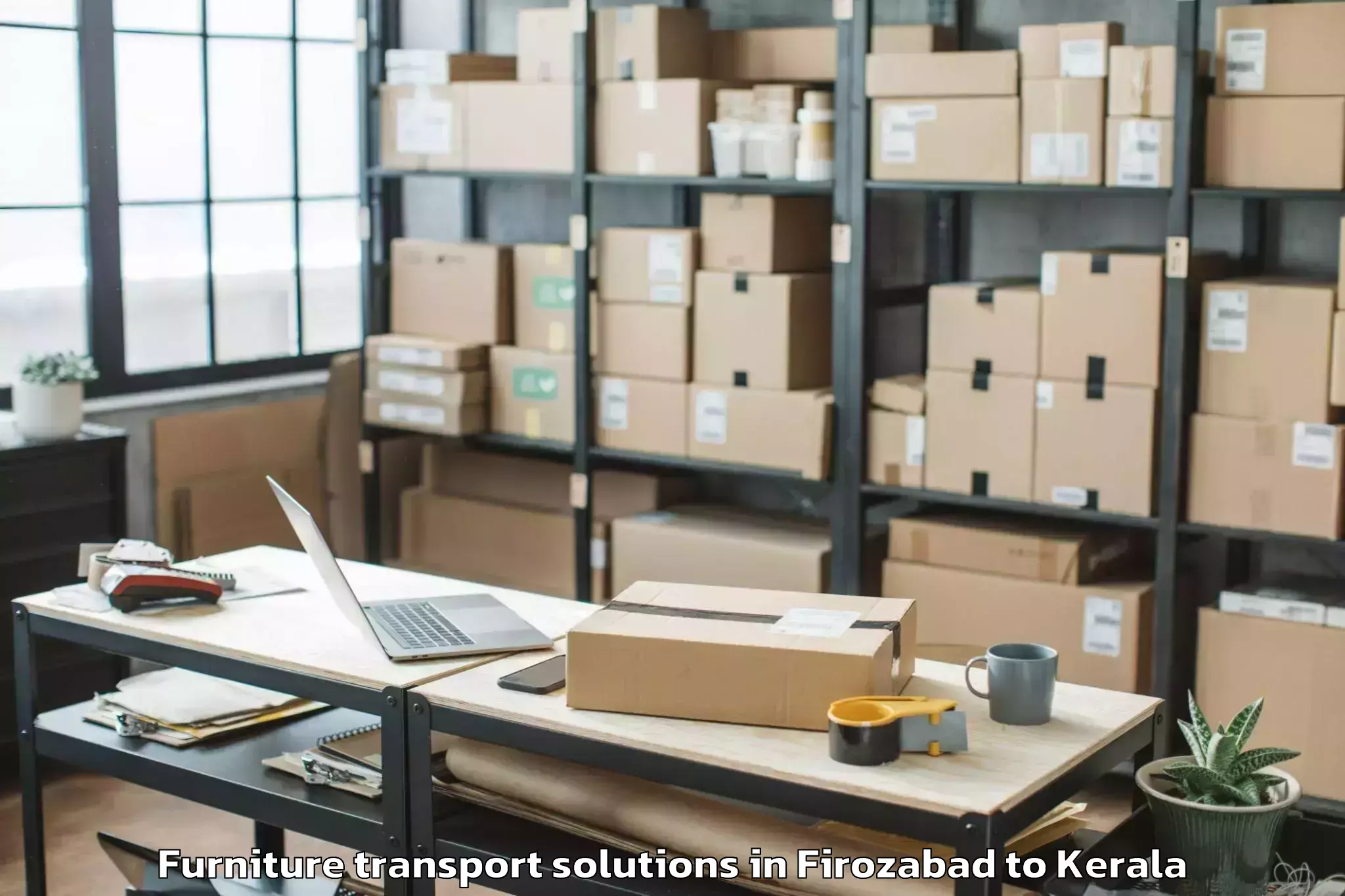 Professional Firozabad to Venjaramoodu Furniture Transport Solutions